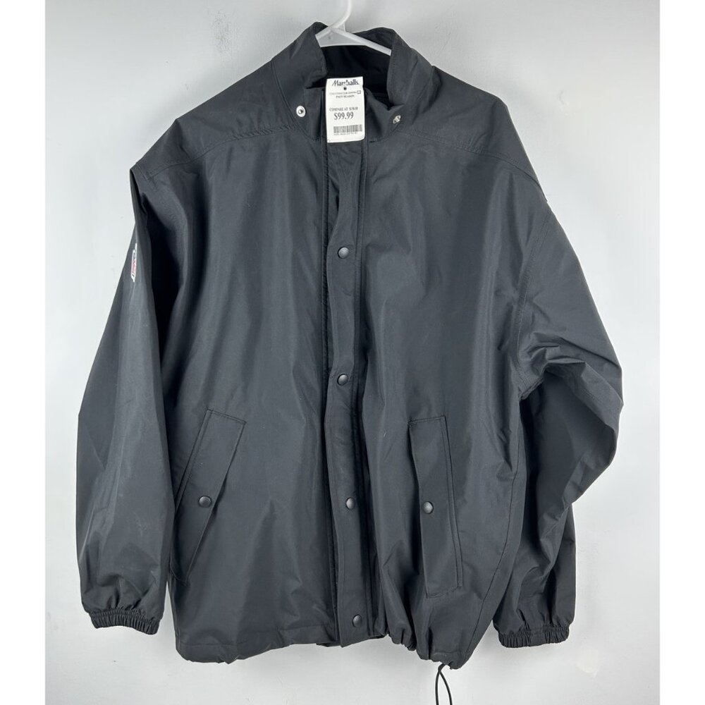 Nike NFL Players Issued Black Sideline Style Jacket Full Zip Snap Close No Hood